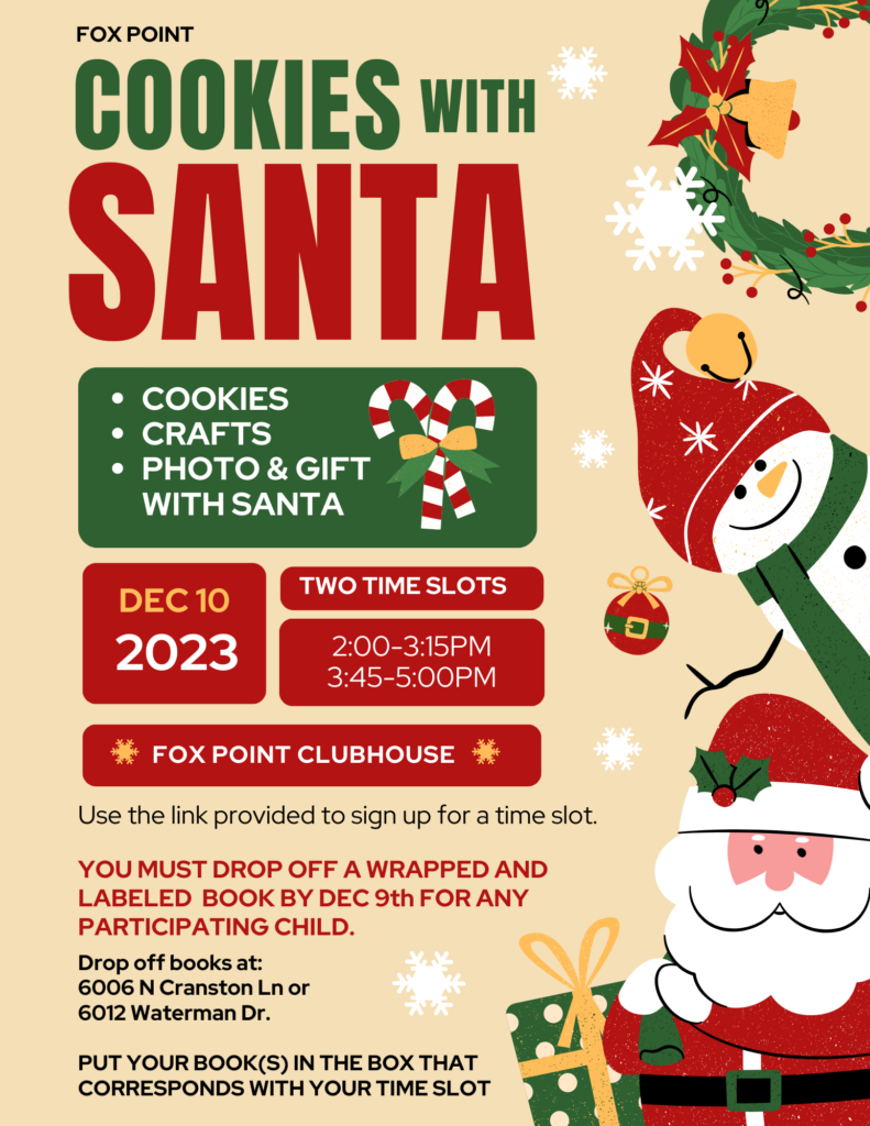 Cookies With Santa @ Fox Point Clubhouse | Fredericksburg | Virginia | United States